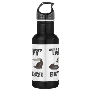 Tappy Birthday Black White Tap Dance Teacher Shoe 532 Ml Water Bottle
