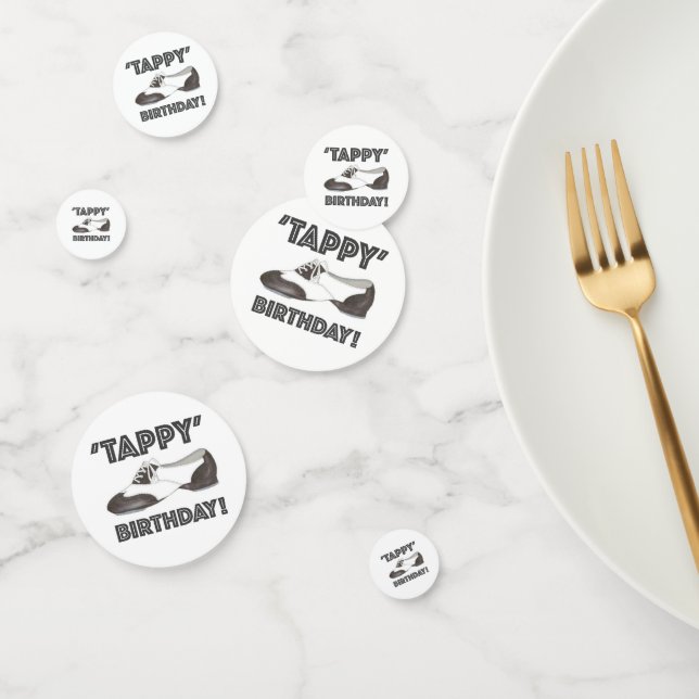 Tappy Happy Birthday Bday Tap Dance Tapdance Shoe Confetti (Group)