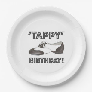 Tappy Happy Birthday Bday Tap Dance Tapdance Shoe Paper Plate