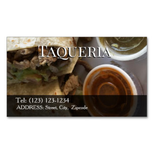 taqueria editable business card