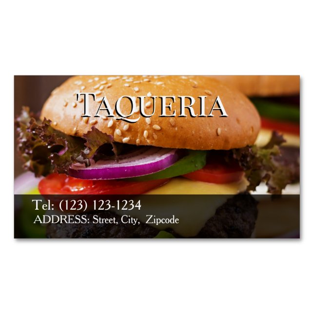taqueria  editable   business card (Front)