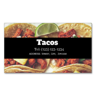 TAQUERIA services editable business card