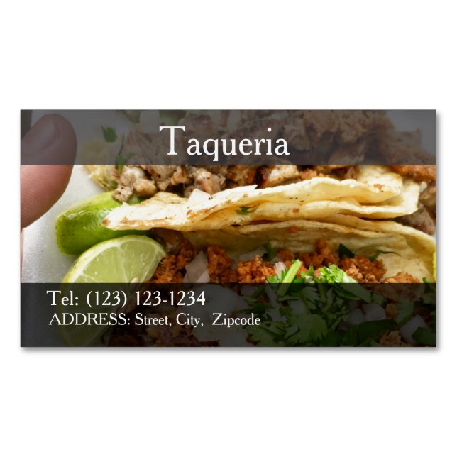 taqueria services editable   business card (Front)