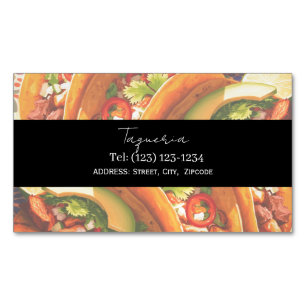 TAQUERIA services editable business card