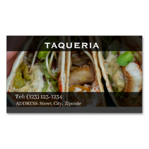 taqueria services editable business card