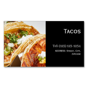 TAQUERIA services editable business card