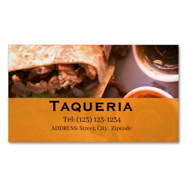 taqueria services editable   business card (Front)