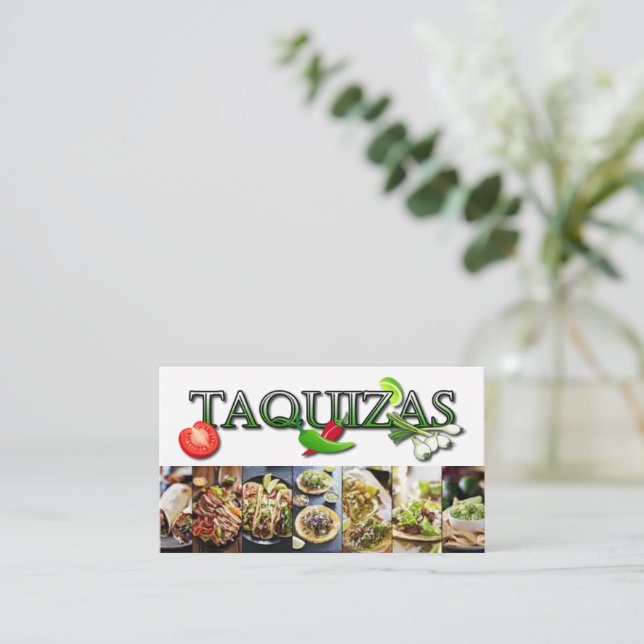 taquizas business card (Standing Front)