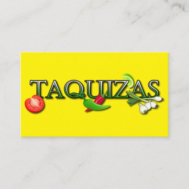 Taquizas taco stand business card (Front)