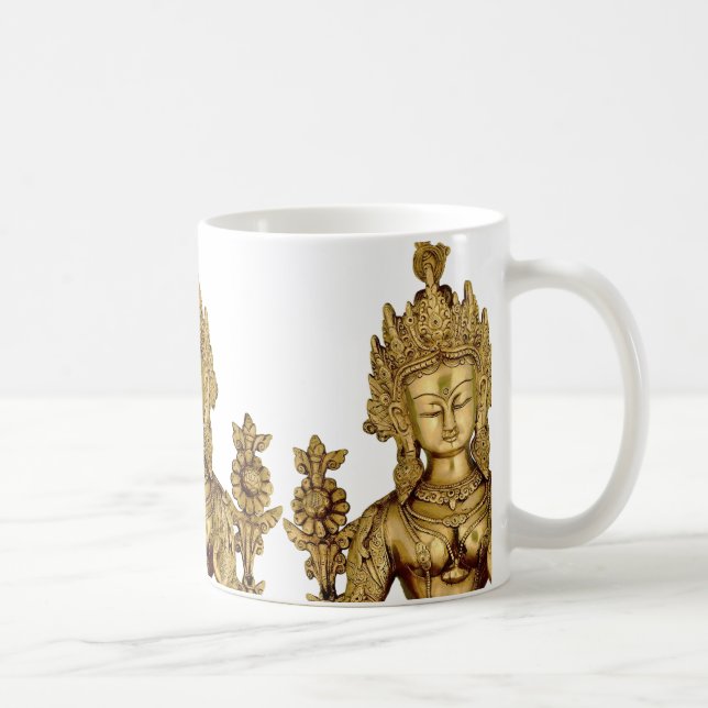 Tara Buddha Buddhist Goddess Yoga Tibet Art Peace Coffee Mug (Right)