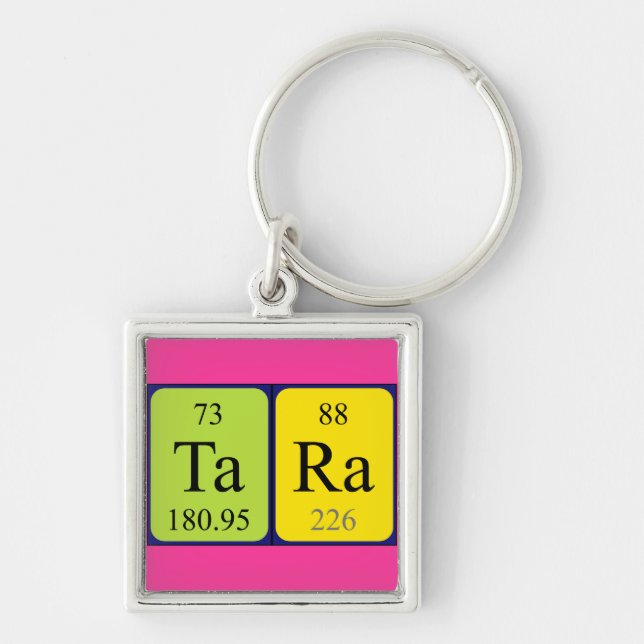 Tara periodic table name keyring (Front)