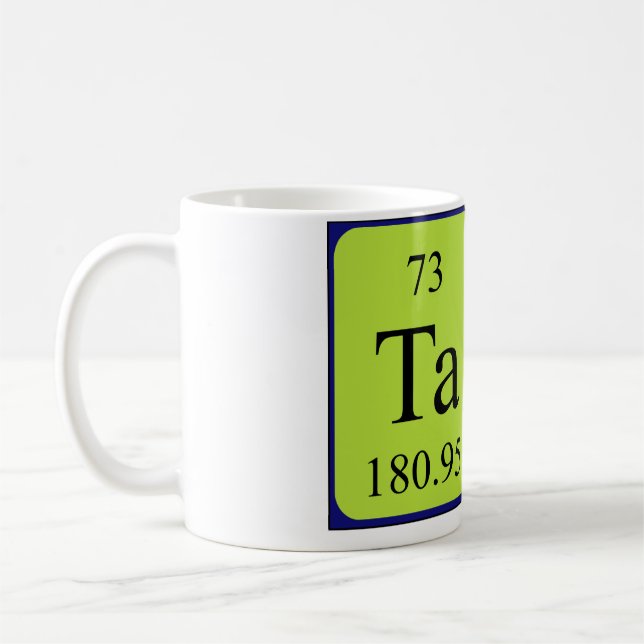 Tara periodic table name mug (Left)