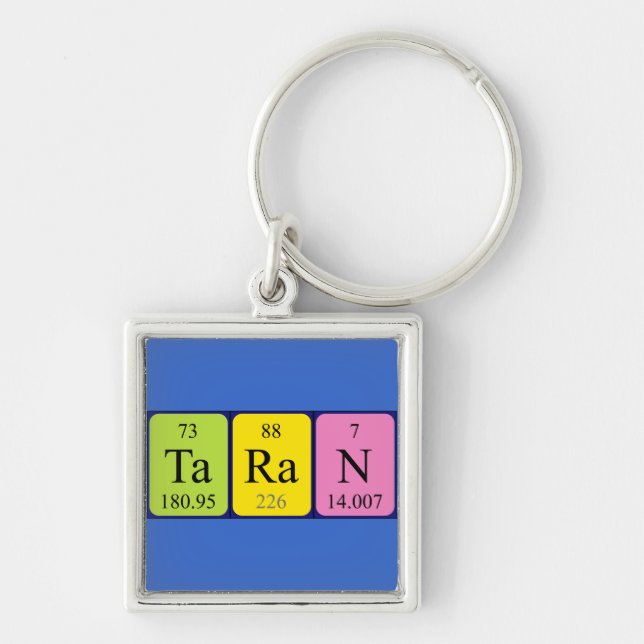 Taran periodic table name keyring (Front)