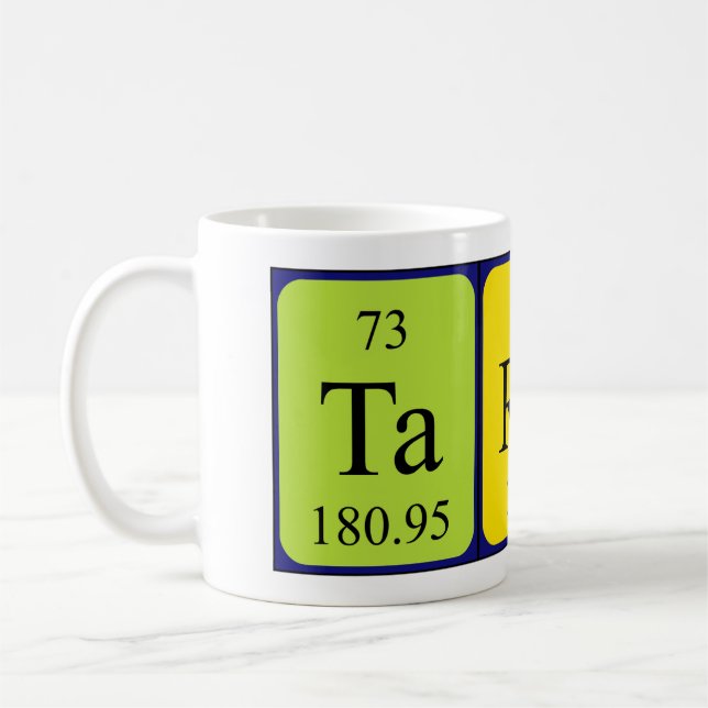 Taran periodic table name mug (Left)