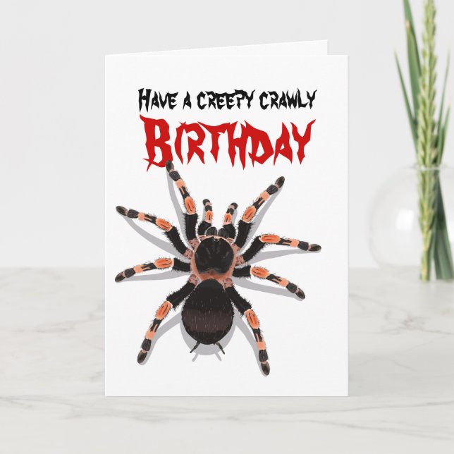 Tarantula Birthday Card (Front)