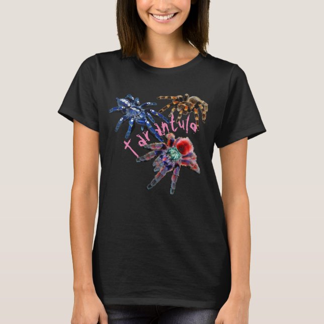 Tarantula blue/red/orange/black tarantula spider T-Shirt (Front)