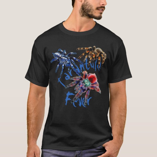 Tarantula blue/red/orange/black tarantula spider T-Shirt (Front)