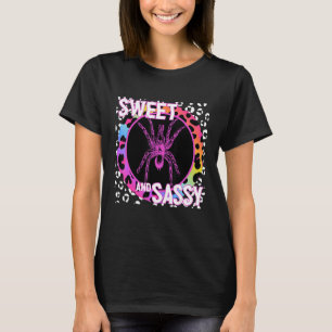 Tarantula Bug 90s Nostalgia Rainbow Leopard Print  T-Shirt