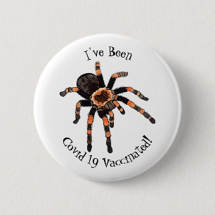 Tarantula cartoon illustration 6 cm round badge