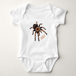 Tarantula cartoon illustration baby bodysuit