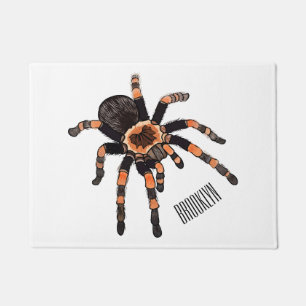 Tarantula cartoon illustration doormat