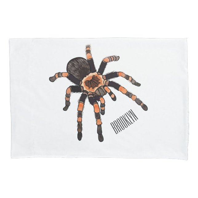 Tarantula cartoon illustration pillowcase (Front)