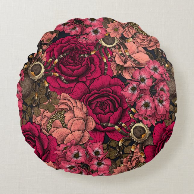 Tarantula garden 4 round cushion (Front)