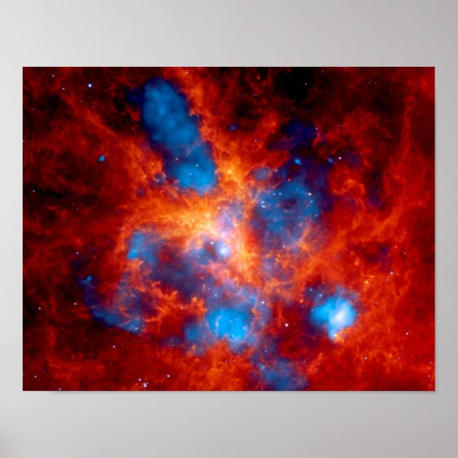 Tarantula Nebula Colourful Infrared Space Photo Poster (Front)
