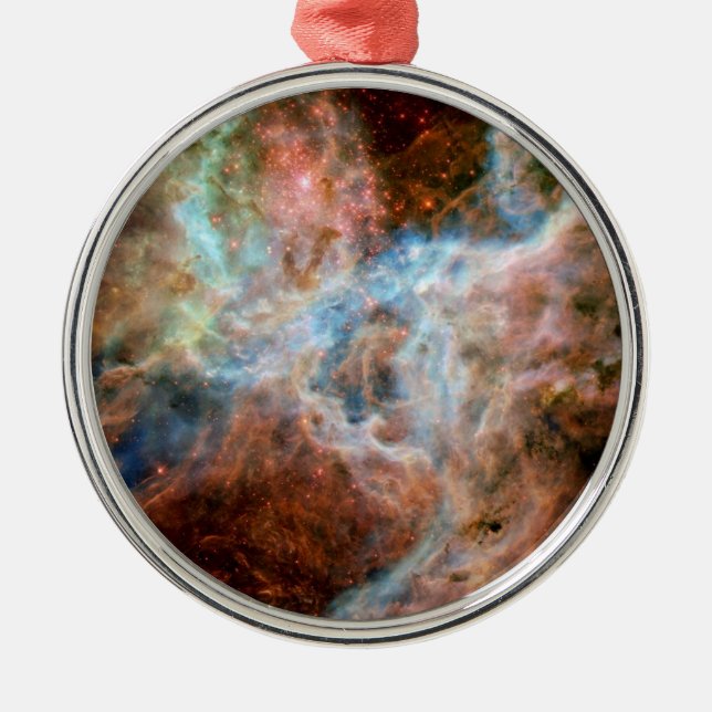 Tarantula Nebula R136 NASA Hubble Space Photo Metal Tree Decoration (Front)