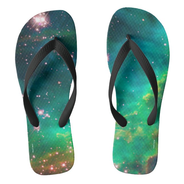 Tarantula Nebula Star Cluster Galaxy Image Thongs (Footbed)