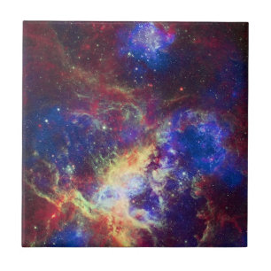Tarantula Nebula Star Forming Gas Cloud Sculpture Ceramic Tile