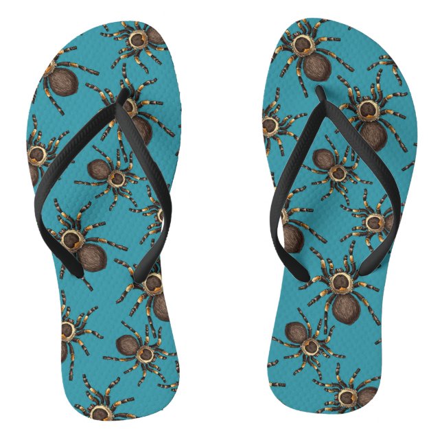 Tarantula on blue thongs (Footbed)