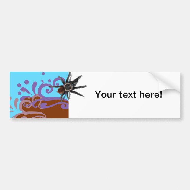 Tarantula on customisable car bumper stickers (Front)