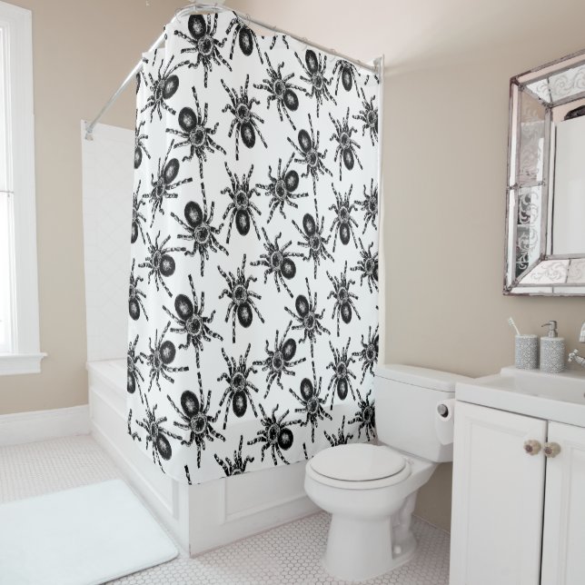 Tarantula Shower Curtain (In Situ)