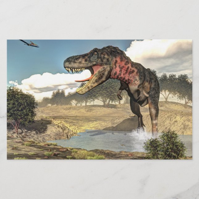 Tarbosaurus dinosaur - 3D render Stationery (Front)