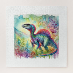 Tarchia Dinosaur 171024AREF101 - Watercolor Jigsaw Puzzle
