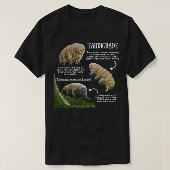 Tardigrade Fun Facts T-Shirt (Design Front)