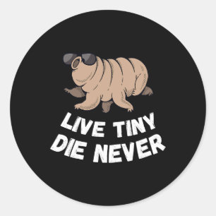 Tardigrade Live Tiny Water Bear Microbiologist Die Classic Round Sticker