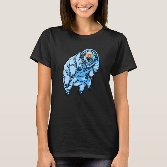Tardigrade Water Bear Blue Redneck Tardigrade T-Shirt (Front)