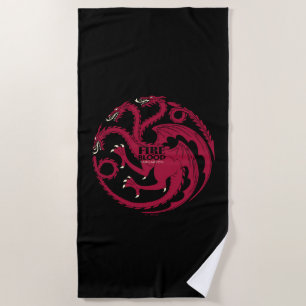 Targaryen Sigil - Fire & Blood Beach Towel