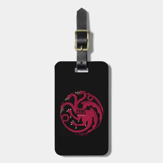 Targaryen Sigil - Fire & Blood Luggage Tag (Front Vertical)