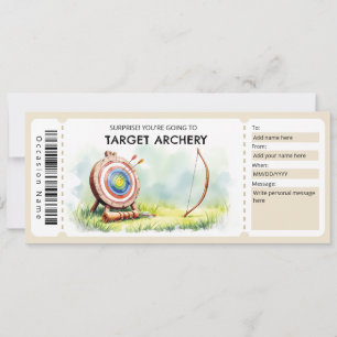 Target Archery Gift Ticket Invitation