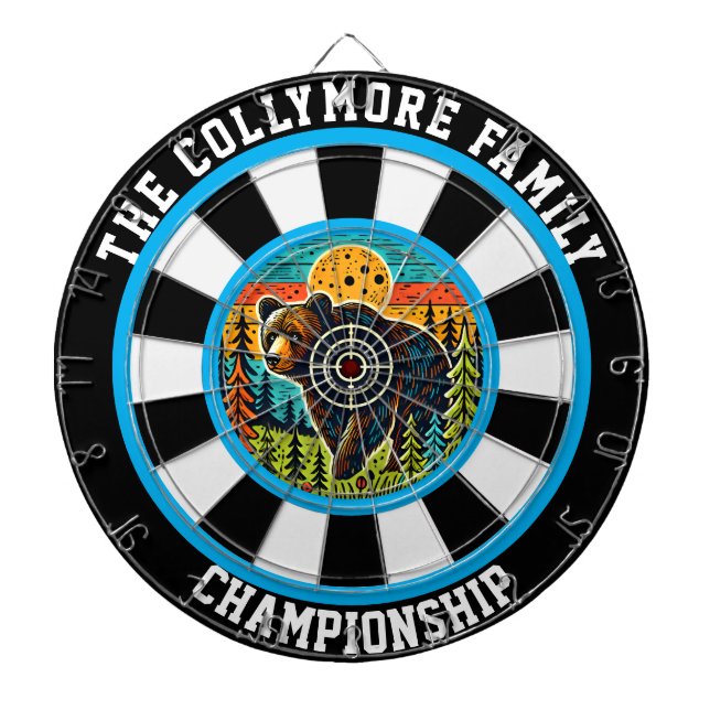 Target Art of Grizzly Bear Dartboard (Front)