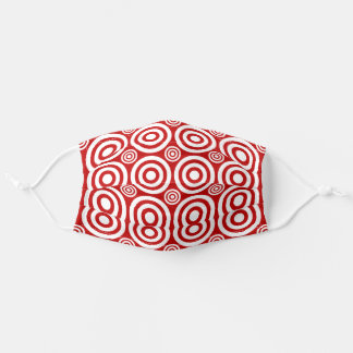 Target Bullseye-Red and White Cloth Face Mask