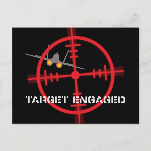 Target Engaged Flight Simulator Pilot Display Postcard (Front)