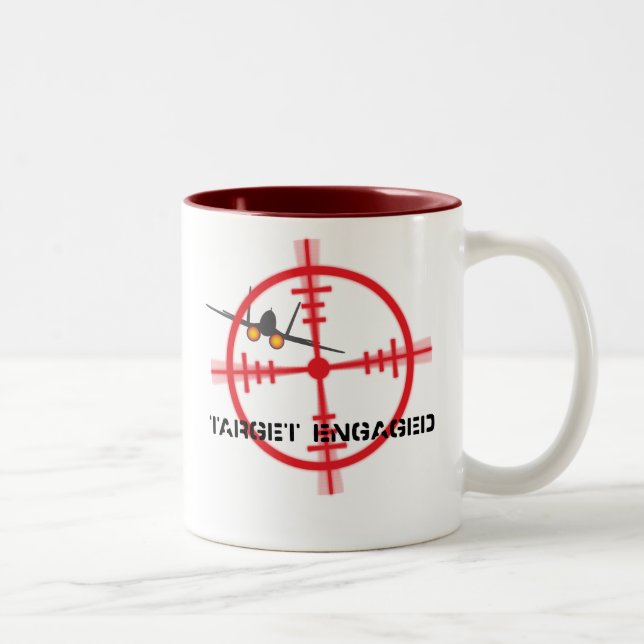Target Engaged Flight Simulator Pilot Display Two-Tone Coffee Mug (Right)