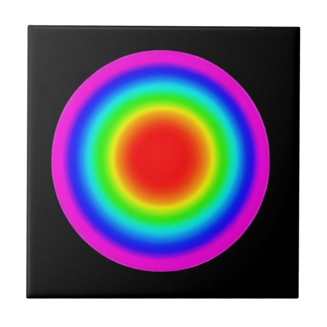 Target for Love – Pride Art  Ceramic Tile (Front)