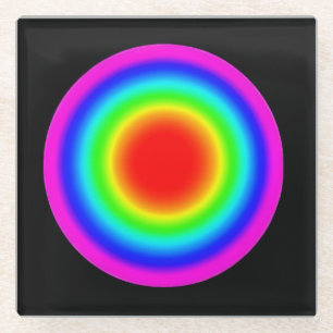 Target for Love – Pride Art  Glass Coaster