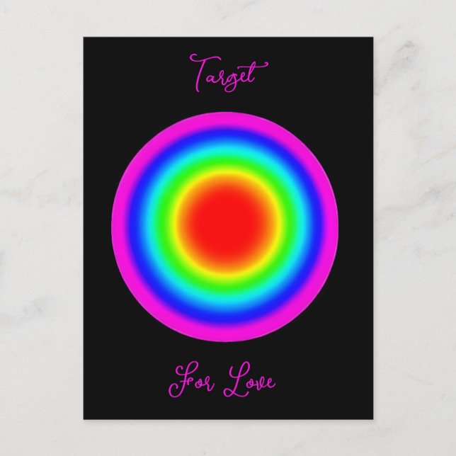 Target for Love – Pride Art  Postcard (Front)