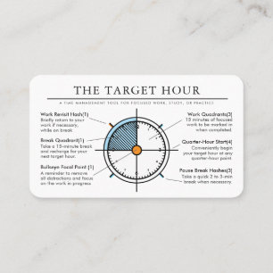 Target Hour Focus Tool   Work   Study   Practice  Business Card